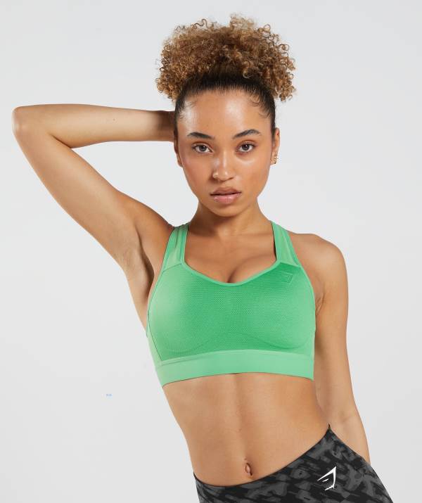 Damske Športové Podprsenky Gymshark Lightweight High Support Zelene | KV3140975
